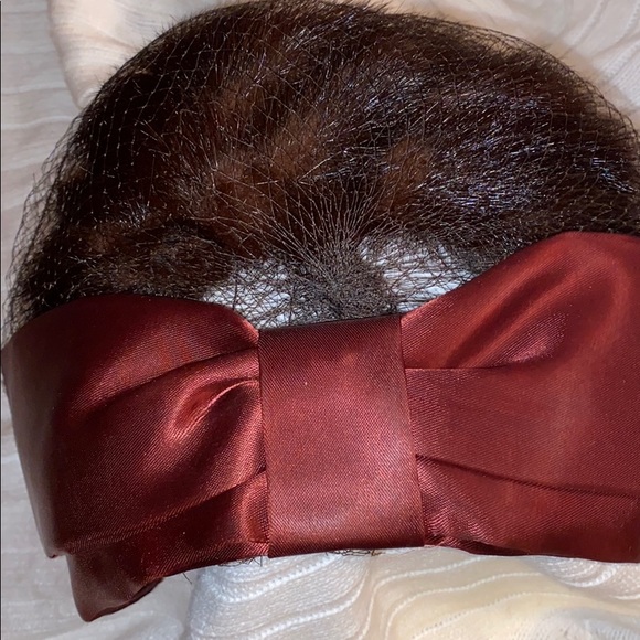 Mink/PillBox Type Hat with Netting Vintage - Picture 3 of 7